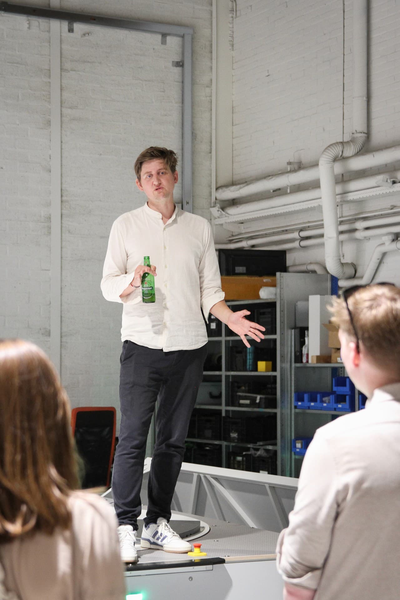 A speaker holding the room at a FounderFuel session